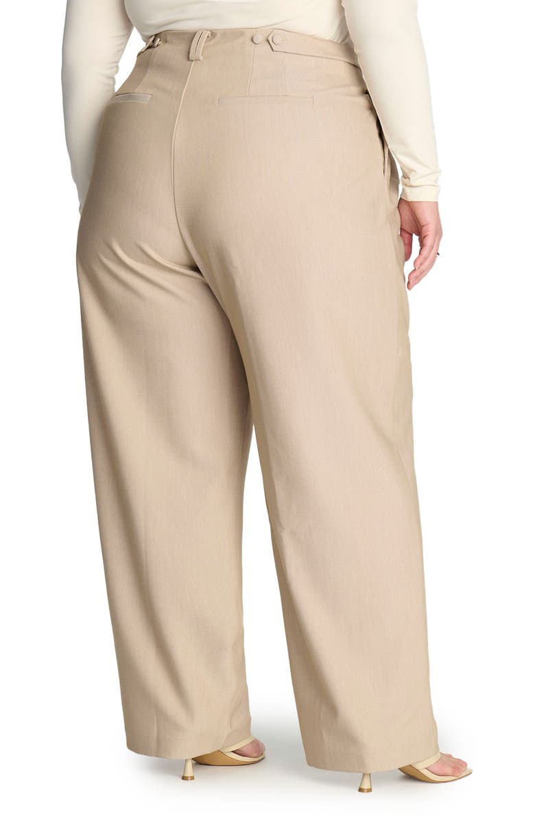 ELOQUII Tab Waist Pants, Alternate, color, 