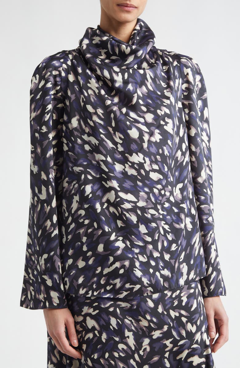 Altuzarra Cara Top, Alternate, color, Black Animal