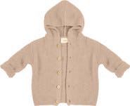 7 A.M. Enfant Fuzzy Hooded Cardigan