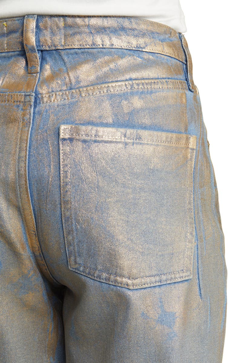 Circus NY by Sam Edelman Metallic High Waist Straight Leg Jeans, Alternate, color, 