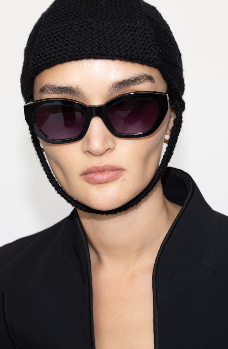 Reality Eyewear Martine Sunglasses, Alternate, color, Black