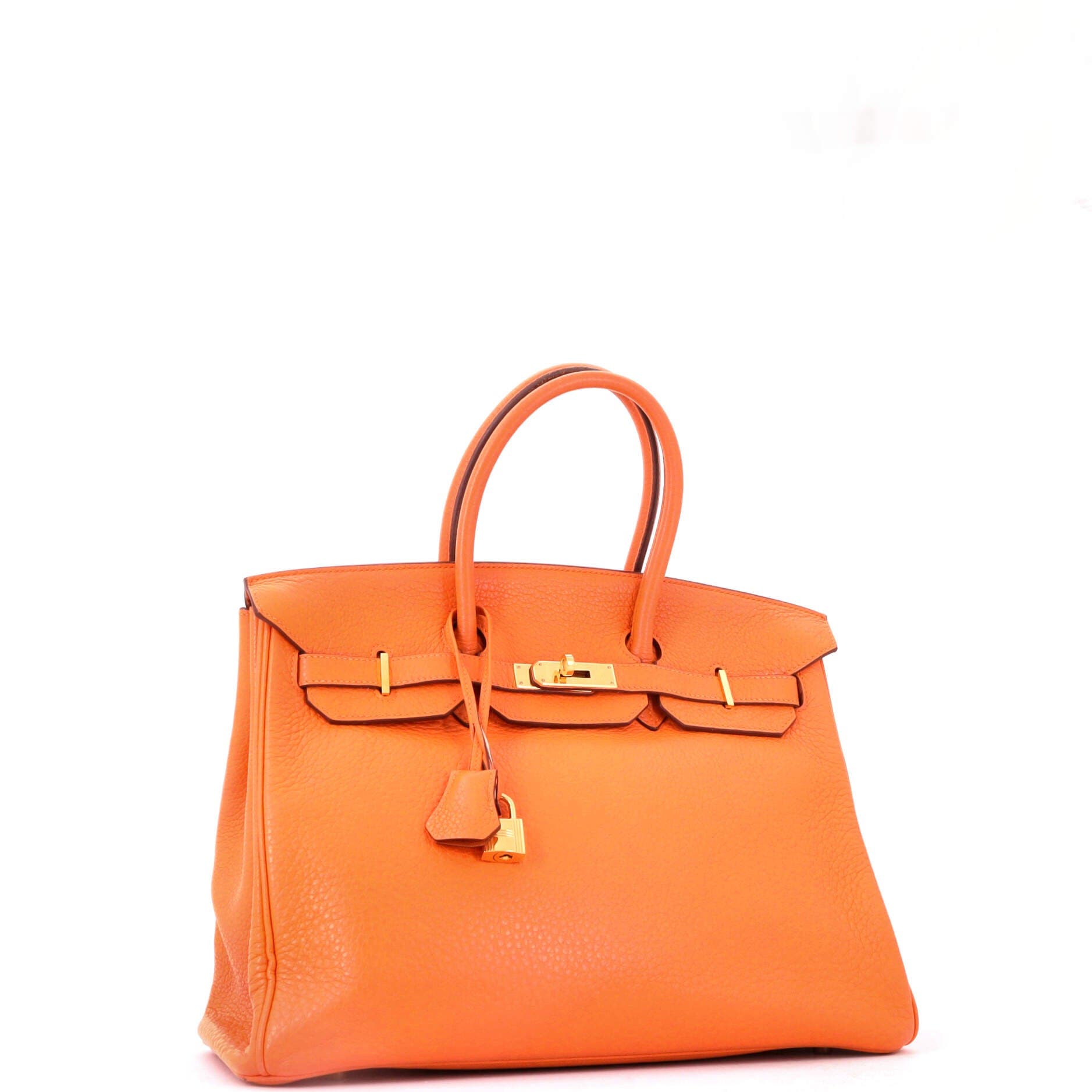 Birkin Handbag Orange Clemence with Gold Hardware 35, Alternate, color, Orange