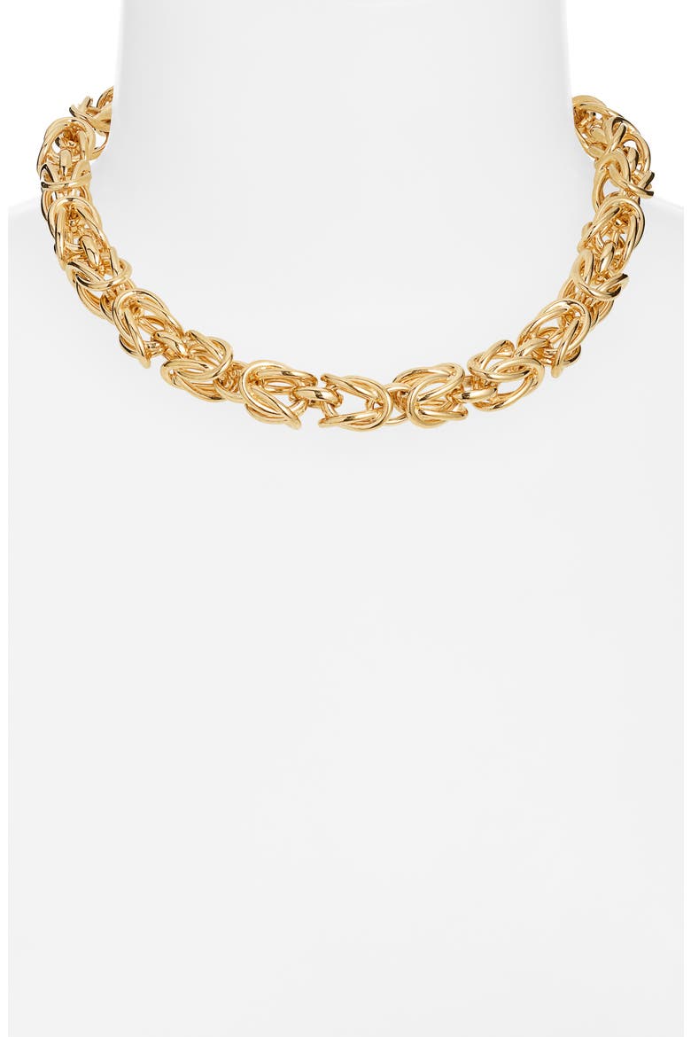 Byzantine Collar Necklace, Alternate, color, GOLD