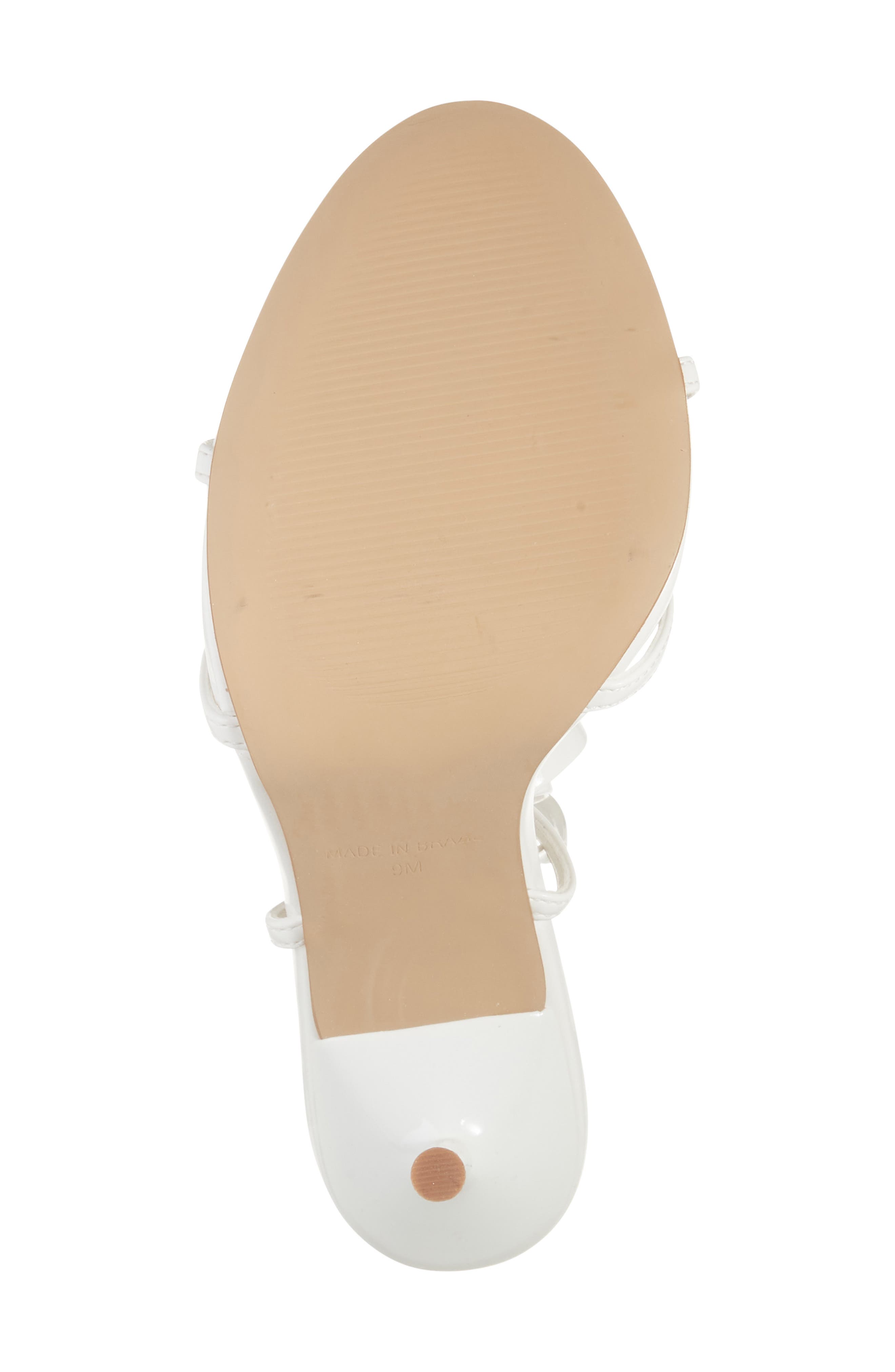 Steve Madden Neri Wrap Heeled Sandal, Alternate, color, White Patent