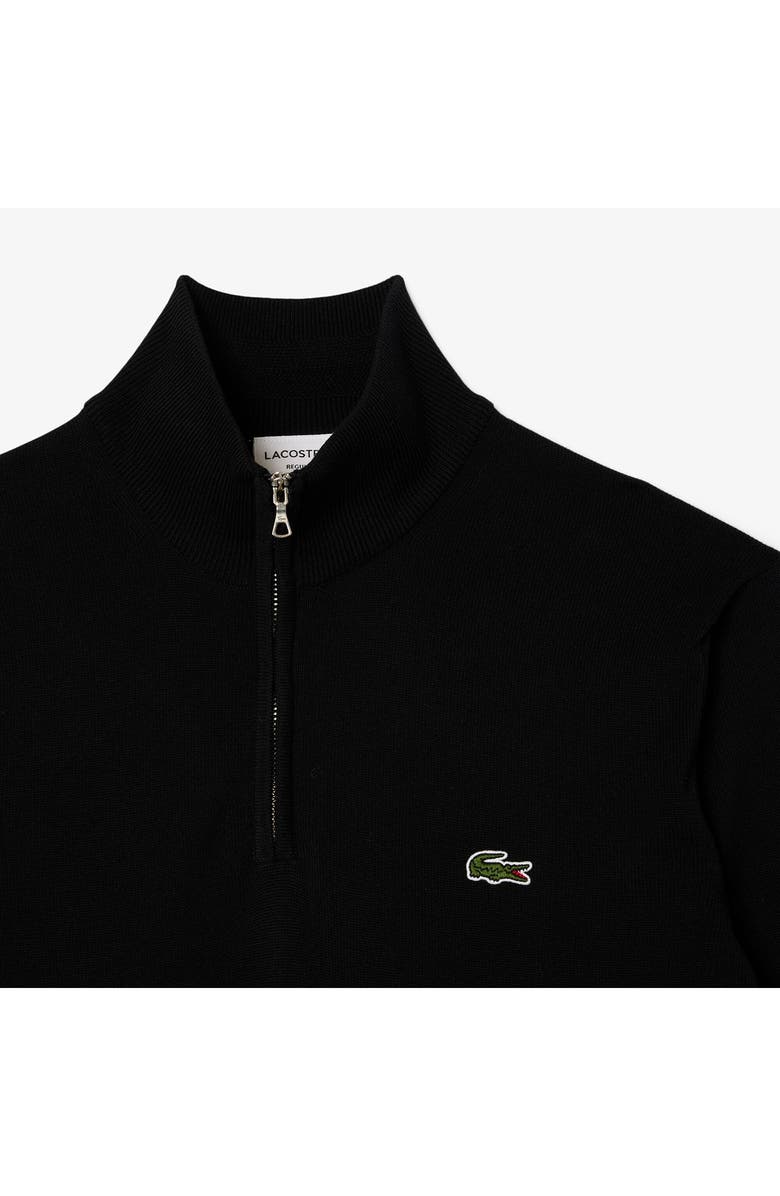 Lacoste Regular Fit Quarter Zip Sweater, Alternate, color, Noir