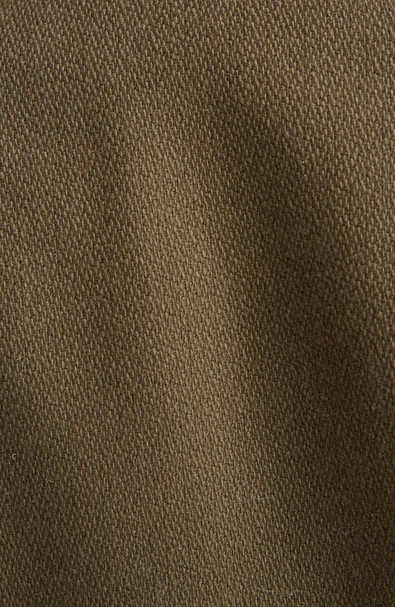 Saint Laurent Leather Trim Classic Teddy Jacket, Alternate, color, 