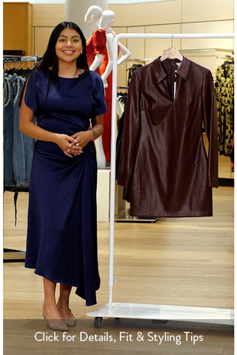 Sloane Long Sleeve Faux Leather Minidress video