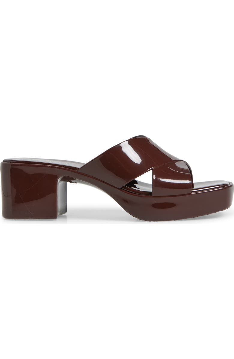 Jeffrey Campbell Bubblegum Platform Sandal, Alternate, color, Chocolate Shiny
