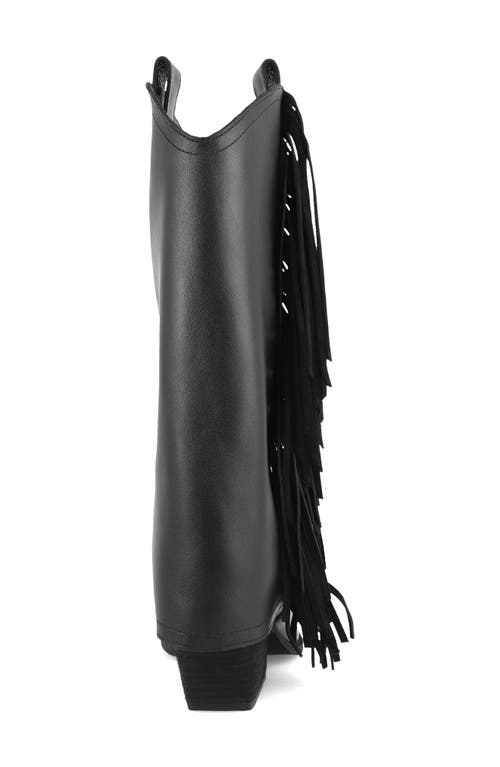Mia Deston Pointed Toe Western Boot In Black