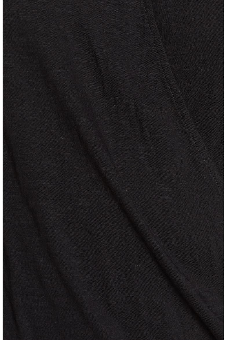 Faux Wrap Top, Alternate, color, BLACK