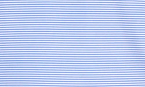 Tailorbyrd Stripe Print Long Sleeve Performance Quarter Zip Polo In Blue
