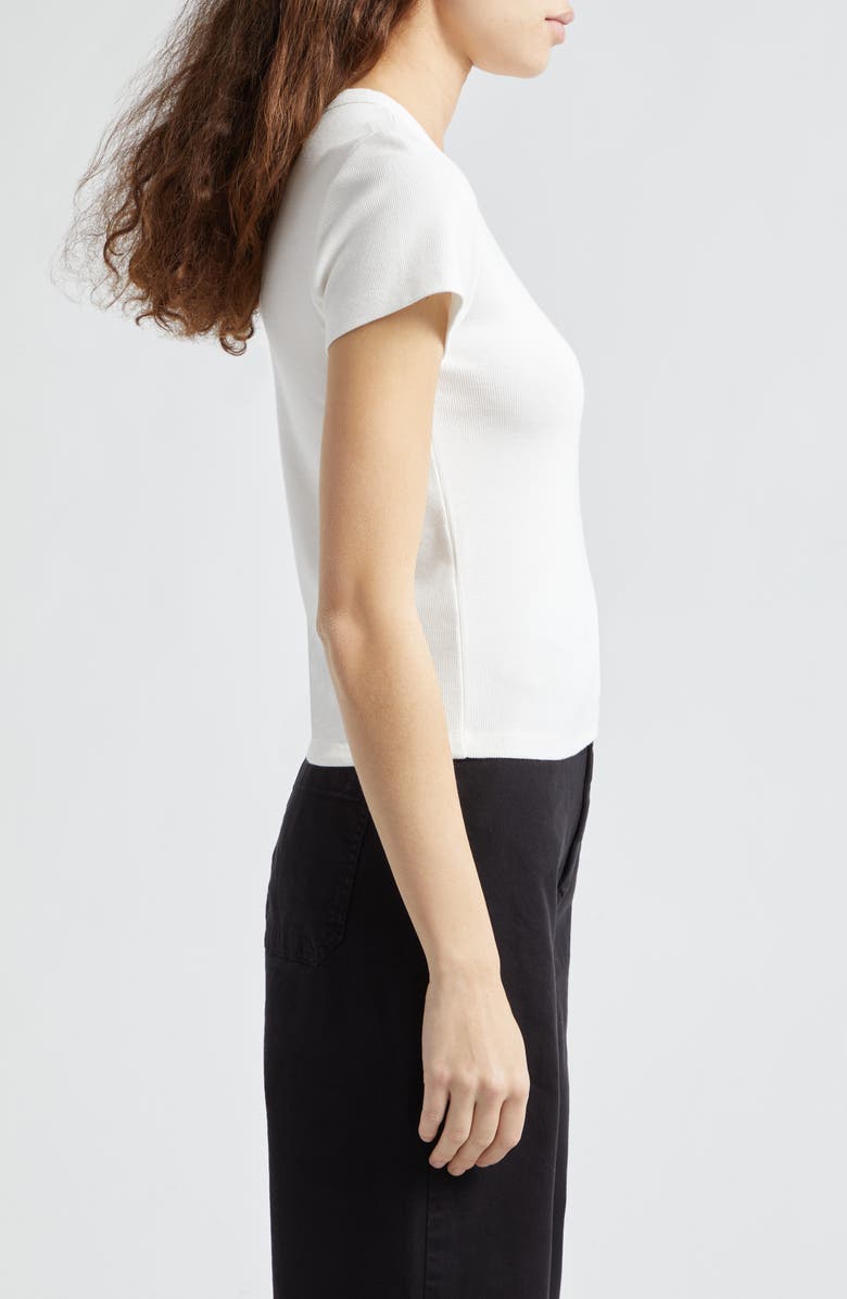 Marine Layer Lexi Sun-In Rib Crewneck T-Shirt, Alternate, color, White