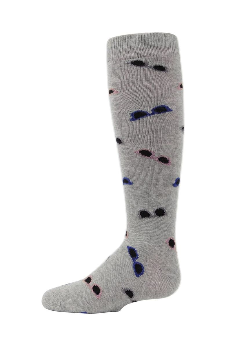 MeMoi Glitzy Sunglasses Knee-High Socks, Main, color,