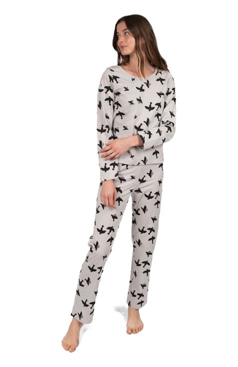 Women's Loose Fit Cotton Matching Family Pajamas, Animal & Nature Prints
