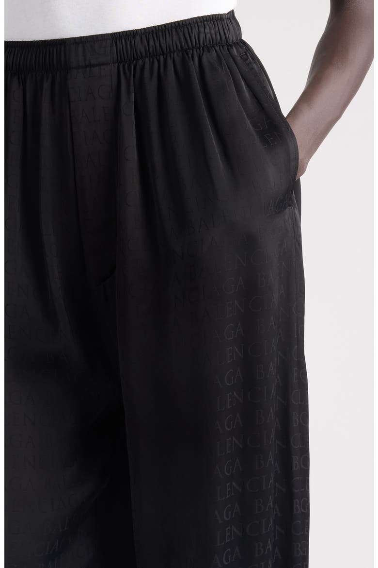Logo Jacquard Pajama Pants, Alternate, color, 1000 BLACK