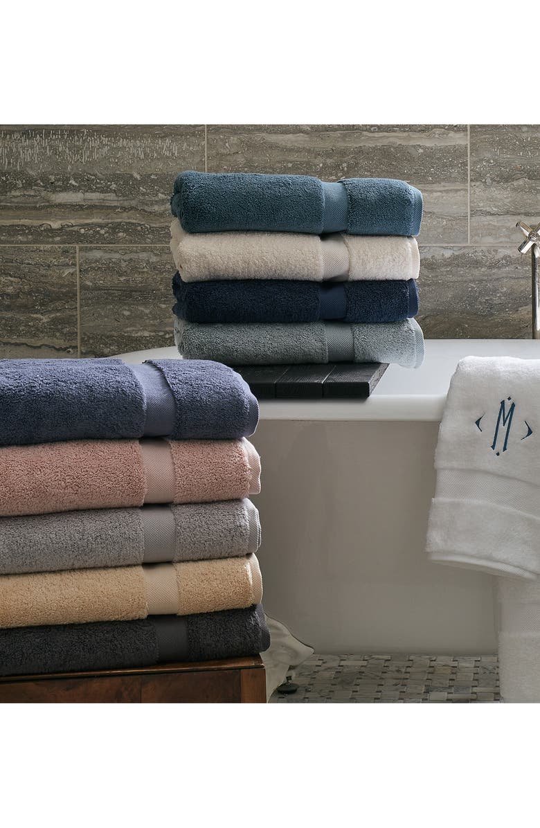 Matouk Lotus Bath Towel, Alternate, color, Charcoal