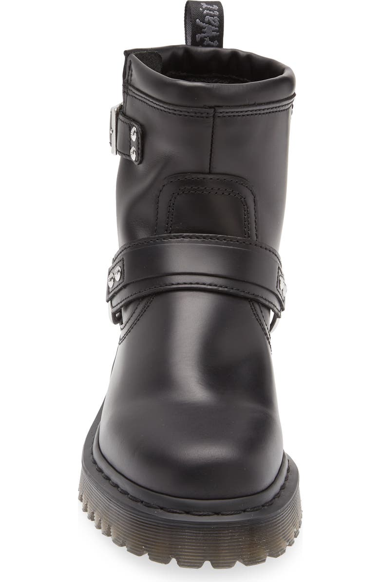 Dr. Martens Anistone Harness Boot, Alternate, color, Black / Black