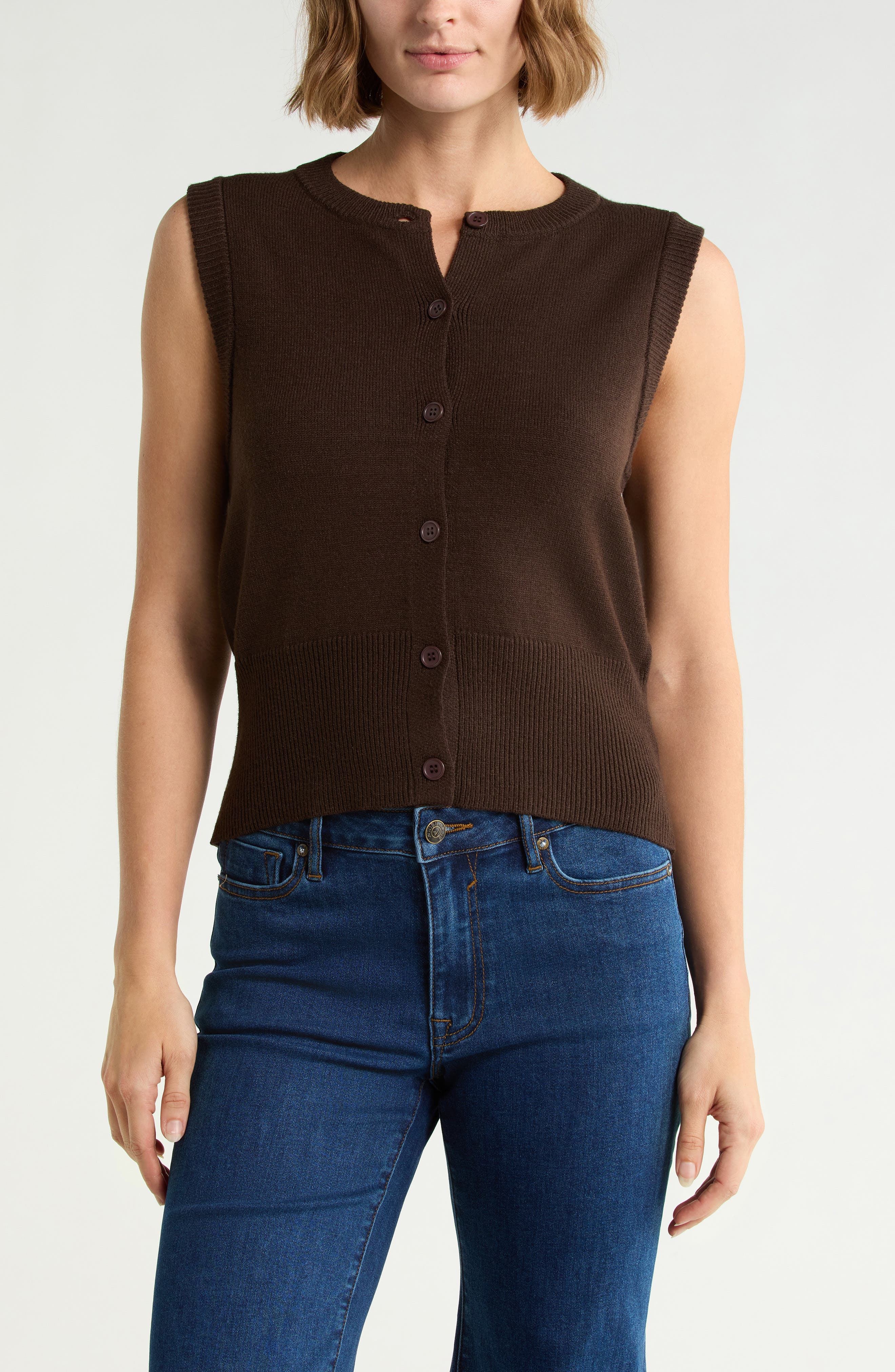 Button Sweater Vest