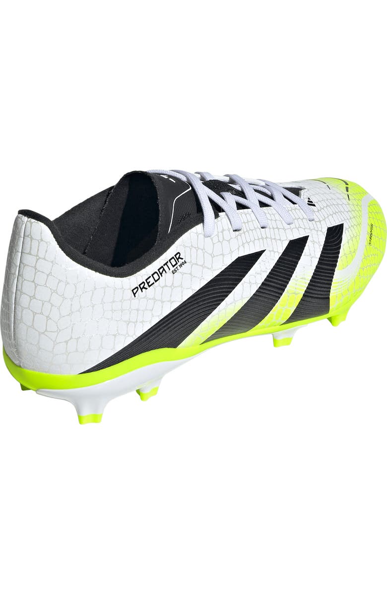adidas Kids' Predator Club Firm/Multiground Soccer Cleat, Alternate, color, White/ Black/ Lucid Lemon