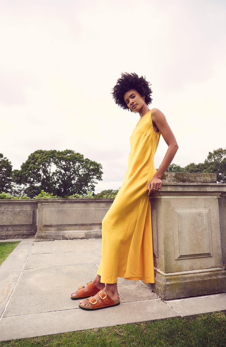 Birkenstock Arizona Big Buckle Slide Sandal - Discontinued, Alternate, color, Warm Coral