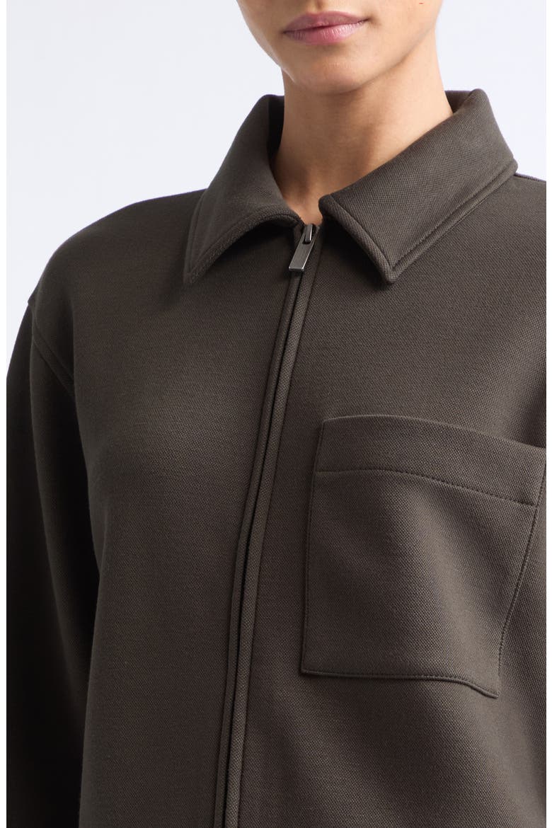 Textured Knit Zip Jacket, Alternate, color, DARK THYME