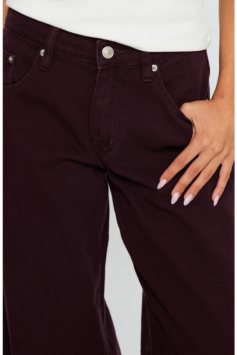 Big News Mid Rise Wide Leg Jeans, Alternate, color, RED