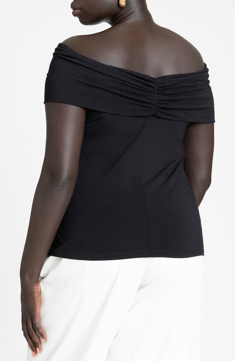 ELOQUII Criss Cross Off the Shoulder Top, Alternate, color,