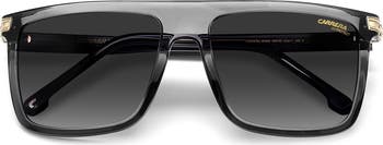 58mm Flat Top Rectangular Sunglasses