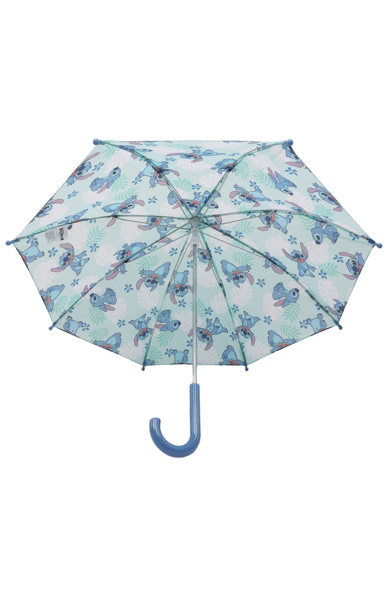 Disney Stitch Tropical Leaf Kids Umbrella, Alternate, color, Teal