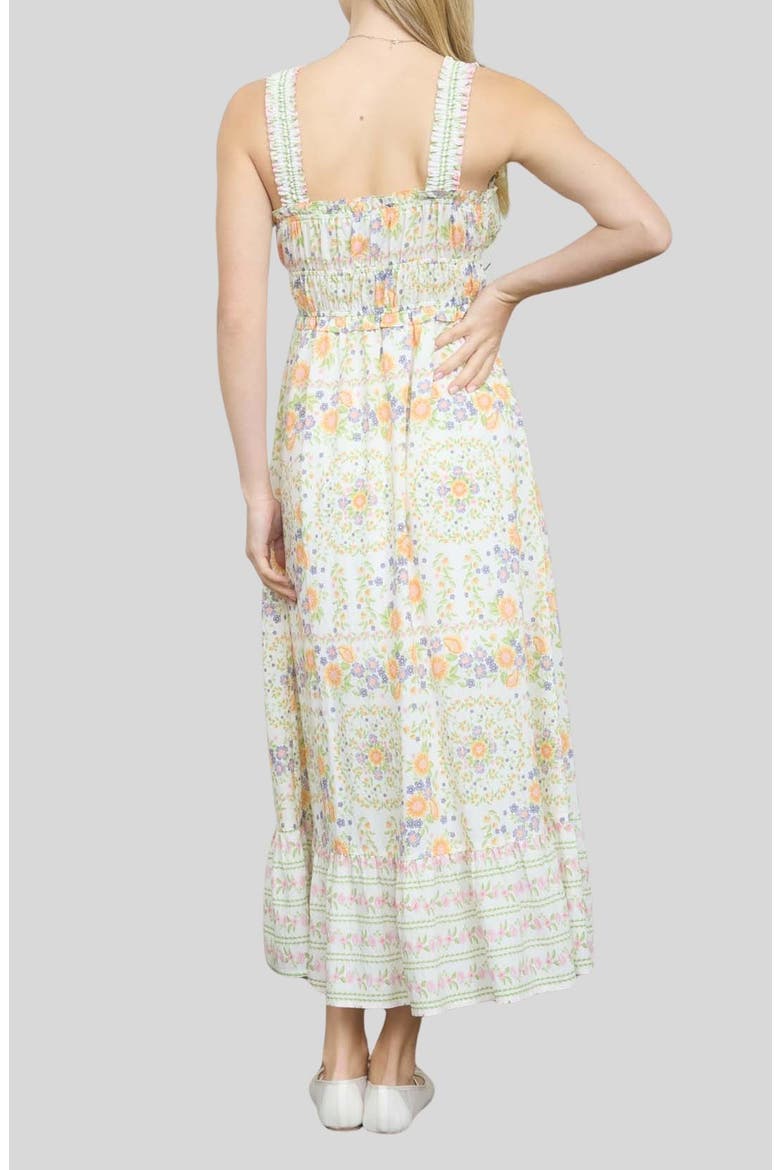 Floral Midi Dress, Alternate, color, GREEN MULTI
