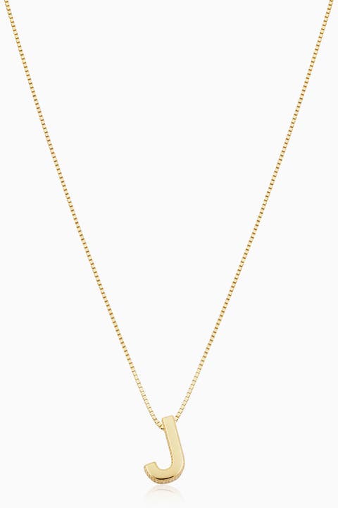 14K Gold Love Letter Initial Necklace