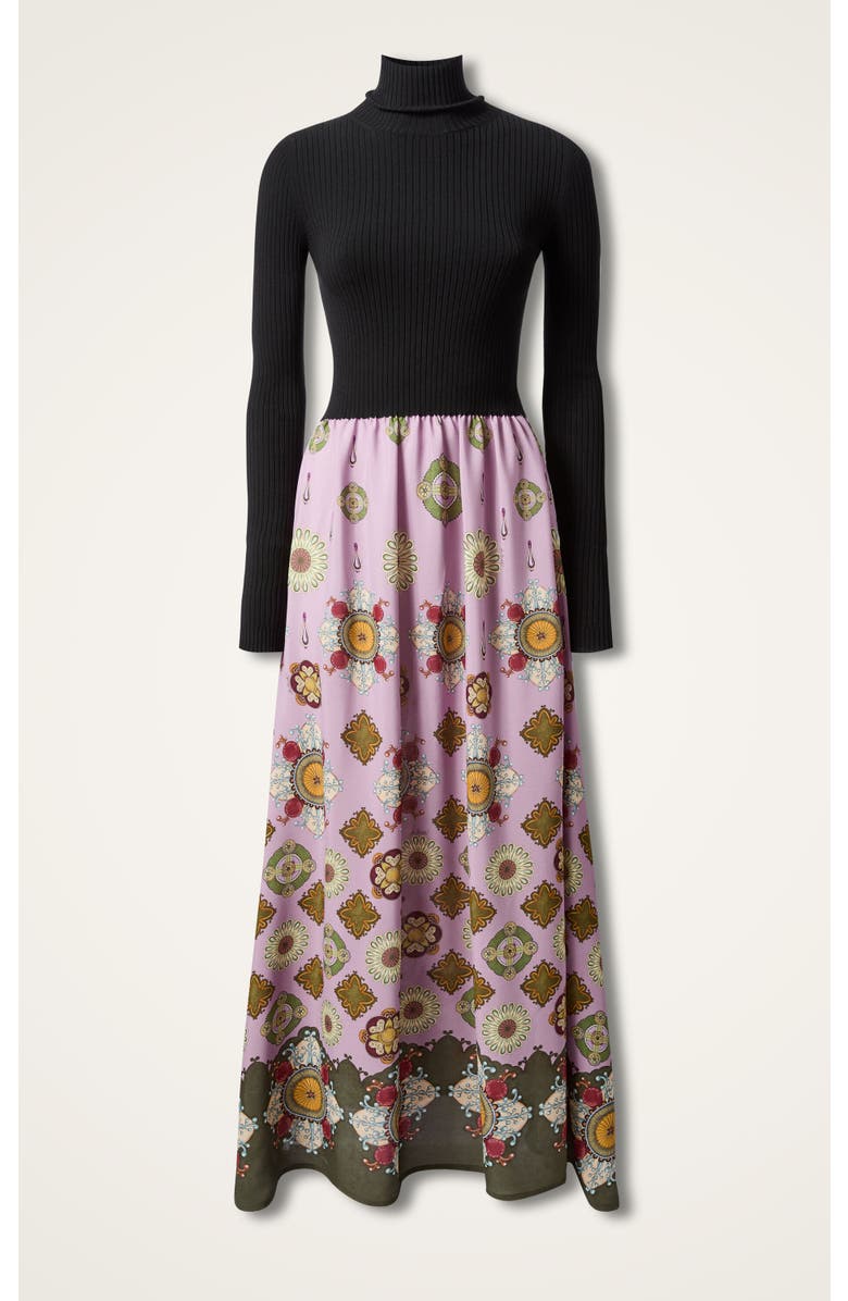 La DoubleJ Lunaria Foulard Dress, Alternate, color, Nucleus Black