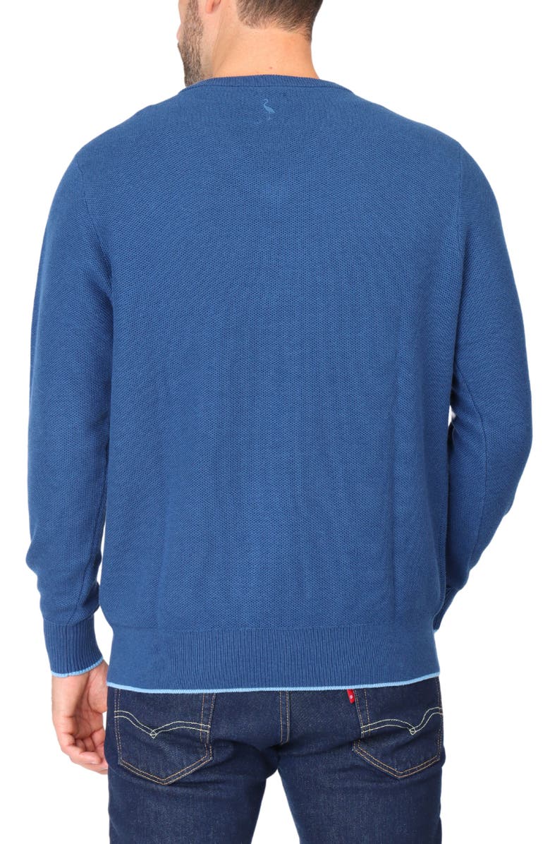 TailorByrd Waffle Knit V-Neck Sweater, Alternate, color, Indigo Blue
