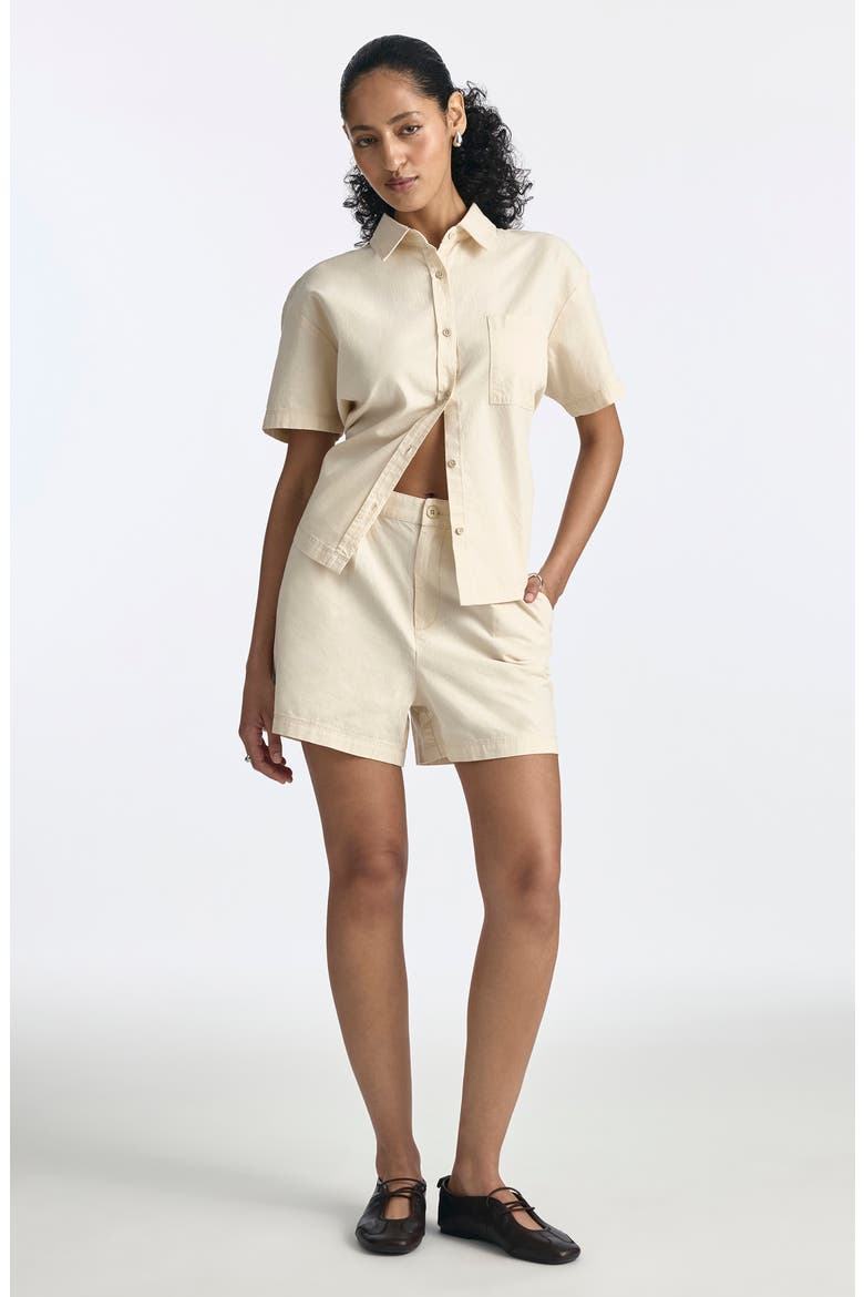 Cotton & Hemp Shorts, Alternate, color, SANDSHELL