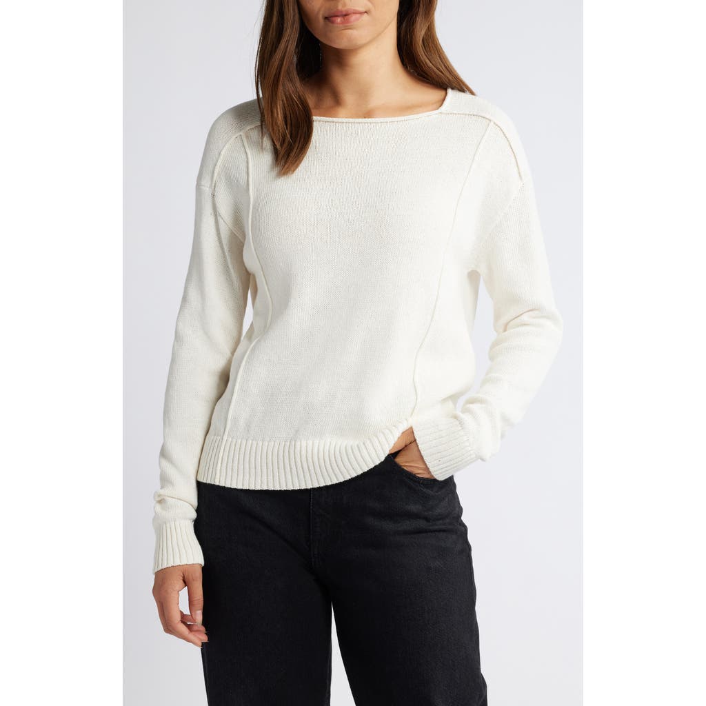 Nic + Zoe Nic+zoe Seamed Up Sweater In White