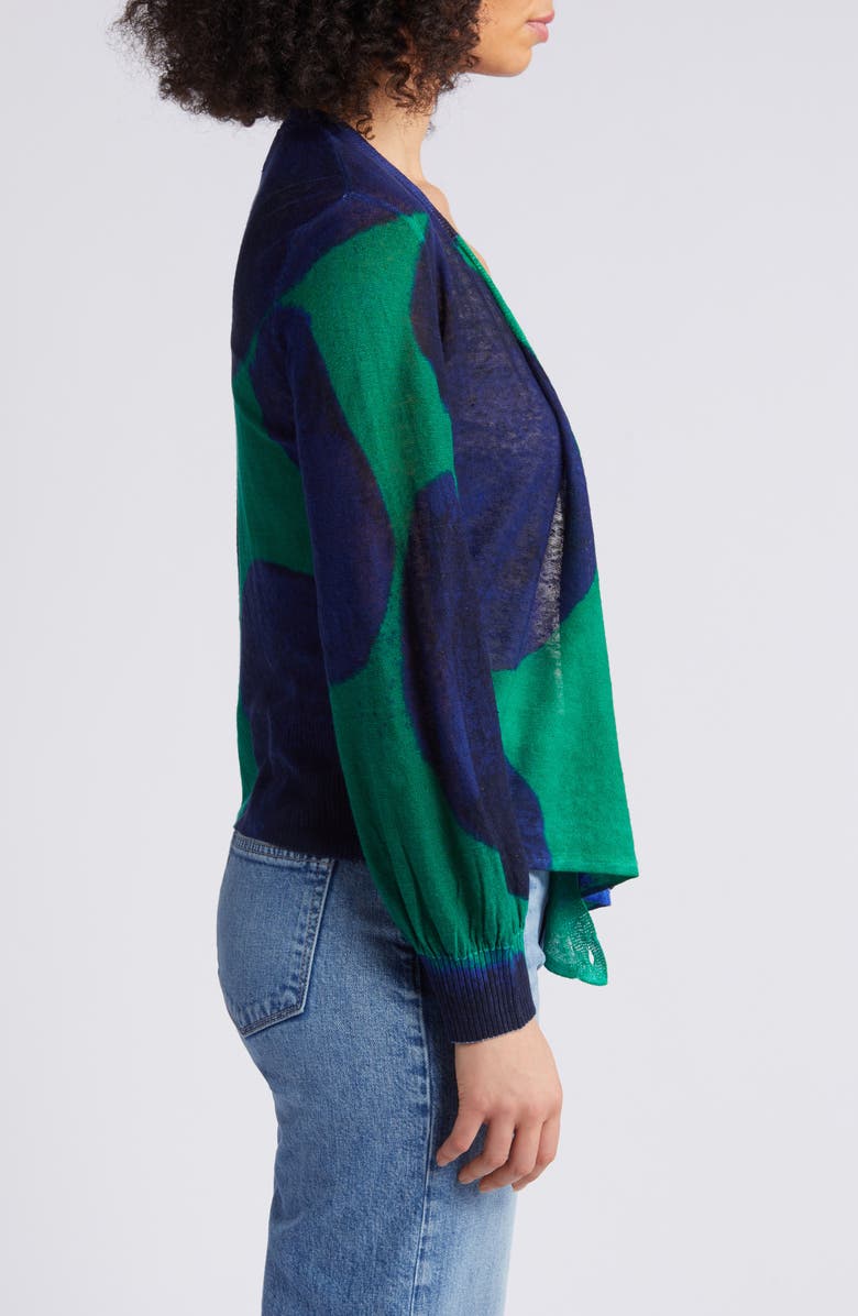 NIC+ZOE Ocean Dot Four-Way Linen Blend Cardigan, Alternate, color, 