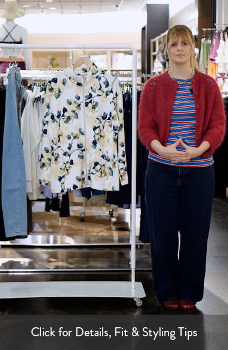 Aruba Beleza Blossoms Front Zip Sweatshirt, sales video thumbnail