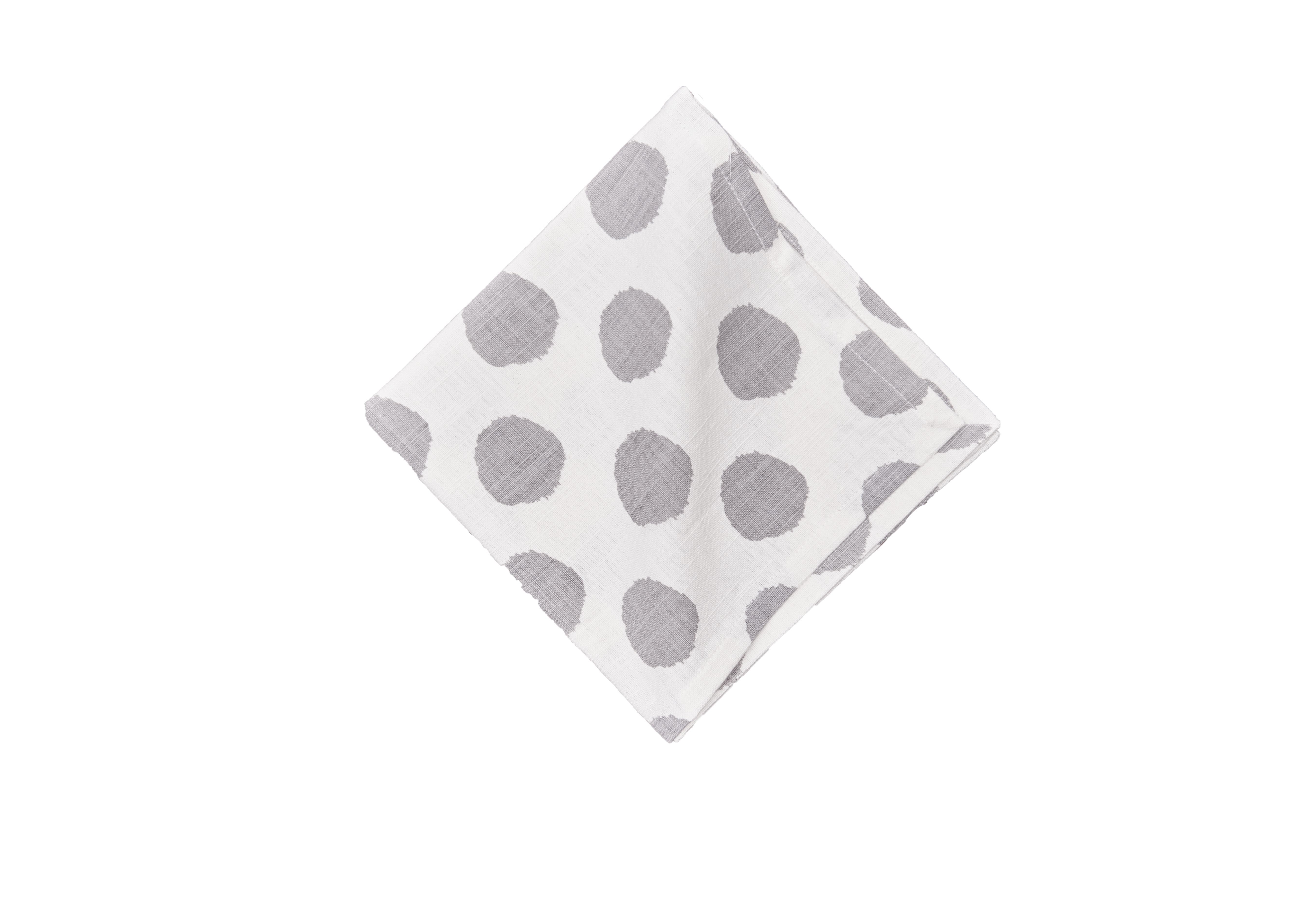 Carol & Frank Dot Napkin In Gray