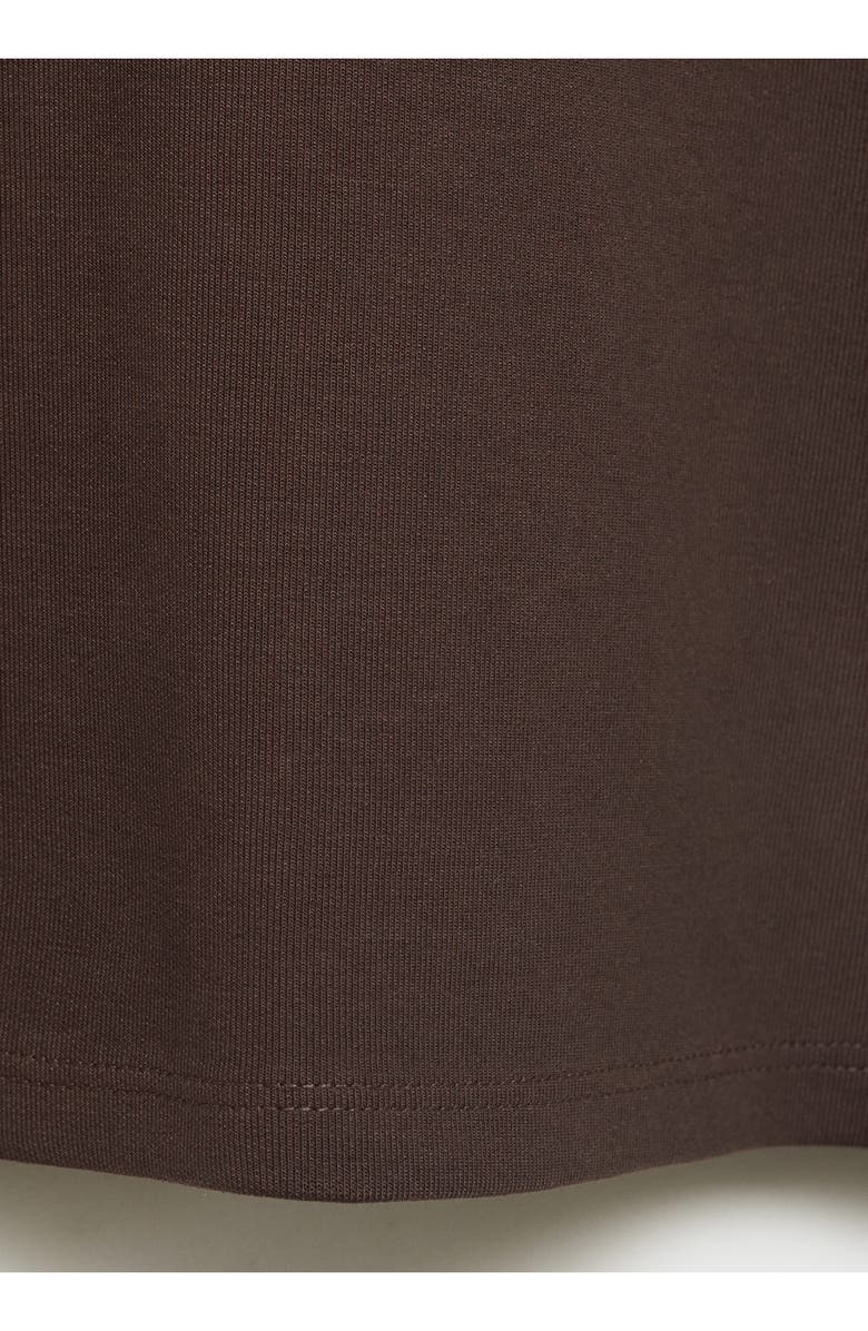 MANGO Padded Shoulder T-Shirt, Alternate, color, Chocolate