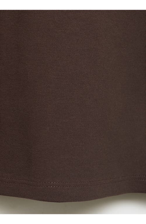 Mango Shoulder Pad T-shirt Chocolate In Brown