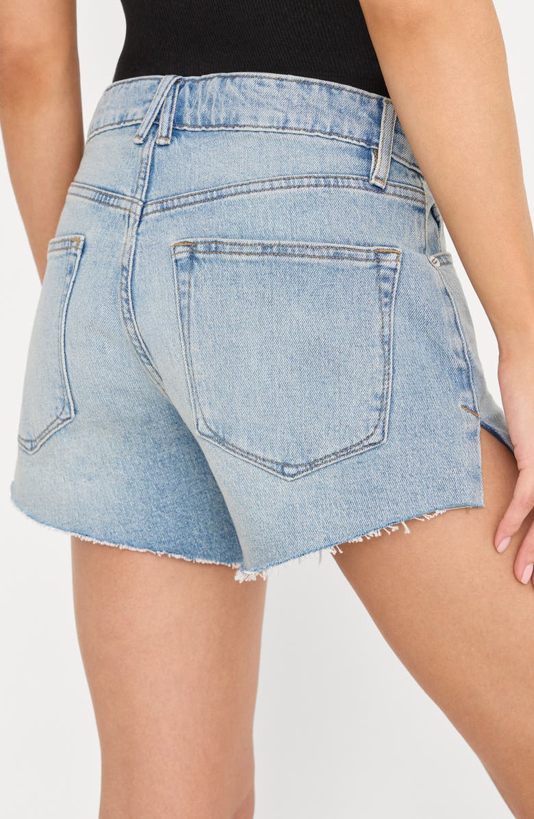 Good American Cutoff Denim Shorts, Alternate, color, Indigo1264
