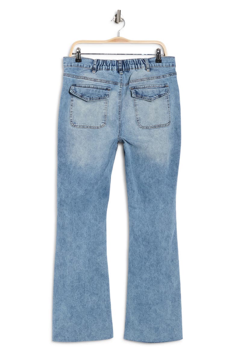 Distressed Bootcut Jeans, Alternate, color, LIGHT WASH
