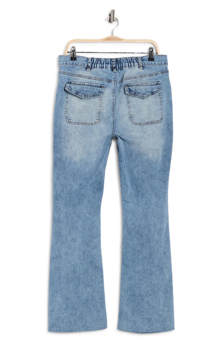 Madden Girl Distressed Bootcut Jeans, Alternate, color, Light Wash