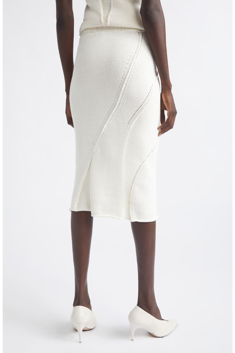 Eddy Diagonal Seam Cotton Blend Sweater Skirt, Alternate, color, IVORY