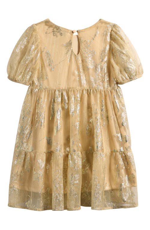 Ava & Yelly Kids' Floral Foil Print Party Dress In Multi