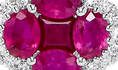 H.j. Namdar Stone & Diamond Clover Pendant Necklace In Metallic