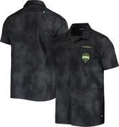 THE WILD COLLECTIVE Men's The Wild Collective Black Seattle Sounders FC Abstract Cloud Button-Up Shirt