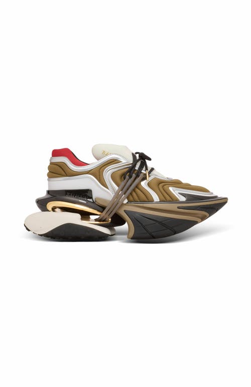 Balmain Unicorn Wave Sneakers Multicolor In Brown