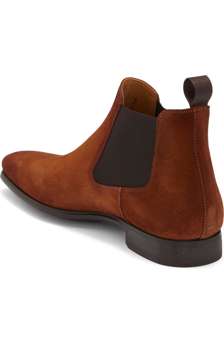 Magnanni Shaw Suede Chelsea Boot, Alternate, color, Cognac