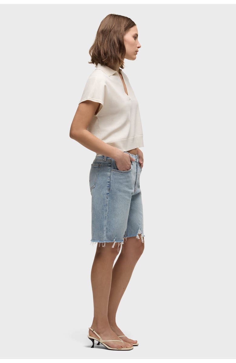 Hudson Jeans draped collared sweater, Alternate, color, Ecru